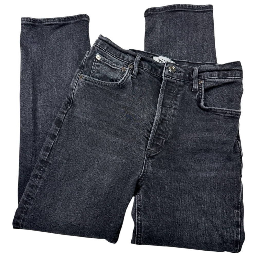 Agolde Riley High Rise Jeans Black - Picture 3 of 13